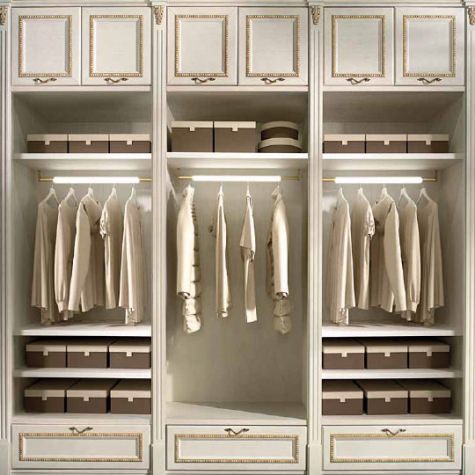 Tailored made wooden classic style Walk-in wardrobe