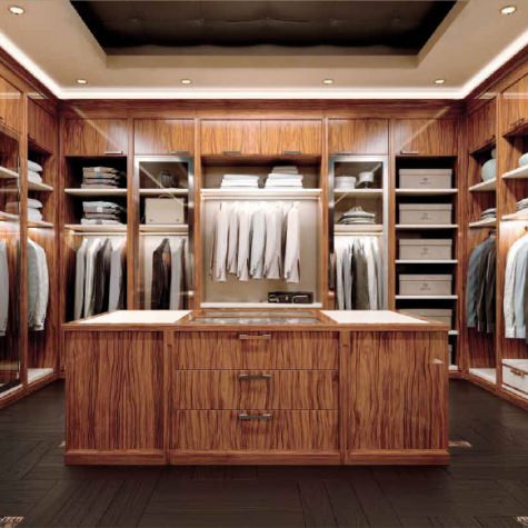 Customized wooden modern style Walk-in wardrobe