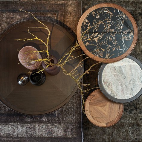 Coffee table in solid walnut