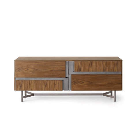 Credenza CLIK con cestoni e ante intarsiate