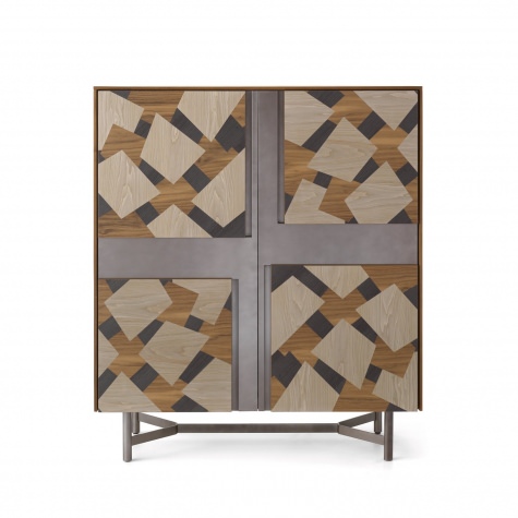 CLIK tall storage cabinet with inlay