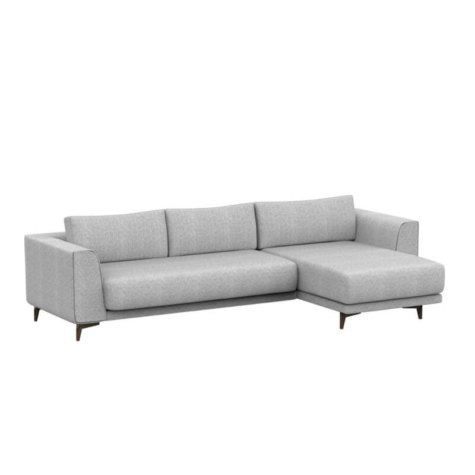 Upholstered sofa with chaise longue