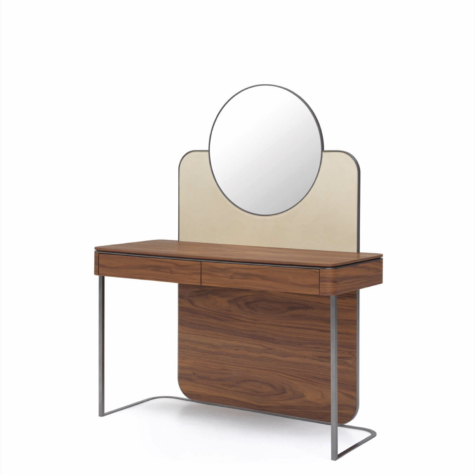 Scrittoio/toilette con specchio, in legno di Noce americano