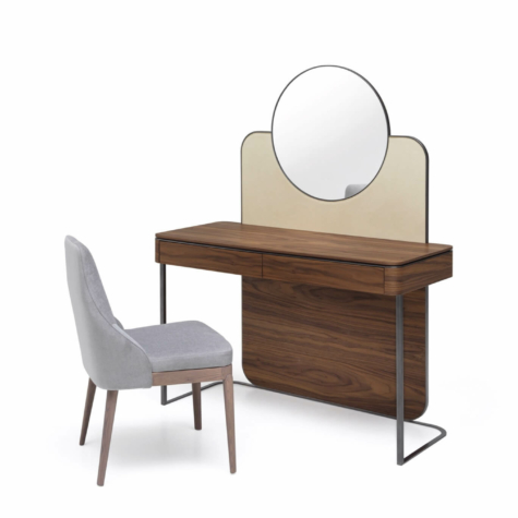 Writing/vanity desk with mirror in American Walnut wood