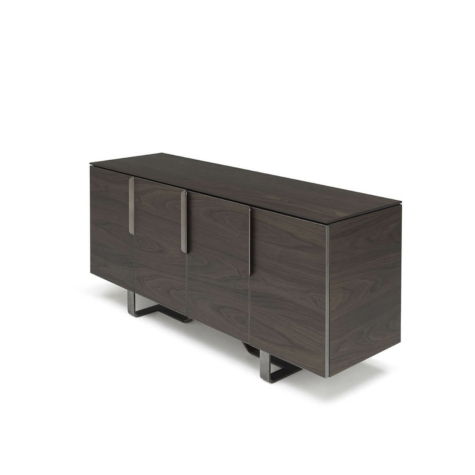 Sideboard with 4 doors and top in American Walnut wood