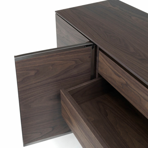 Sideboard with 4 doors and top in American Walnut wood