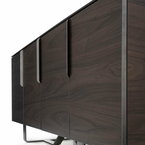 Credenza con 4 ante in legno di Noce americano