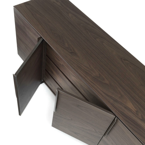 Credenza con 4 ante in legno di Noce americano