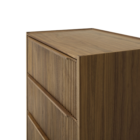 Chest of drawers with five drawers and fronts in D Code module 