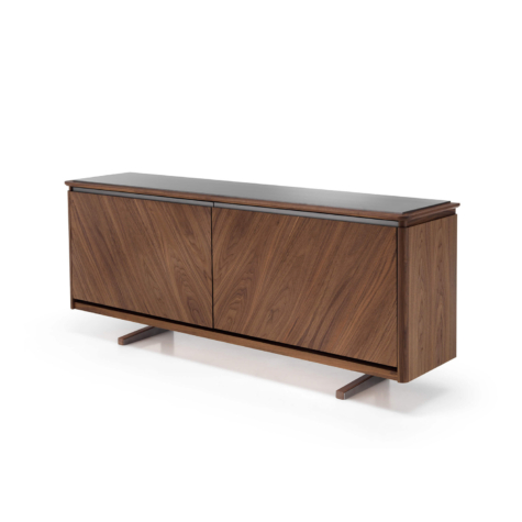 Credenza con ante complanari Shade 3D e top in marmo/legno laccato