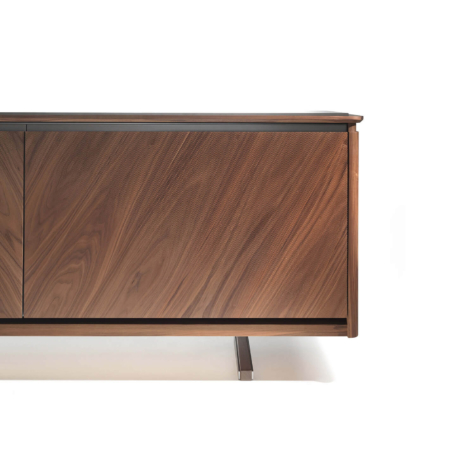 Credenza con ante complanari Shade 3D e top in marmo/legno laccato