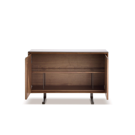 Credenza con 2 ante battenti 3D e top in legno laccato