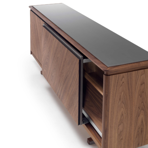 Credenza con ante complanari Shade 3D e top in marmo/legno laccato