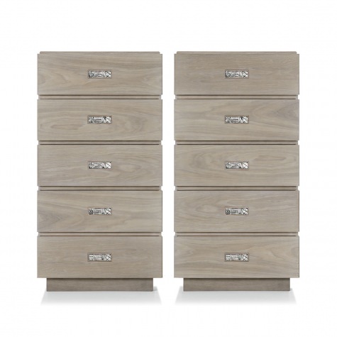 Tall chest of drawers in walnut or oak