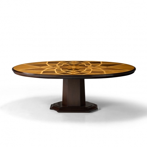 "Piazza del Campidoglio" oval table with T-shaped leg