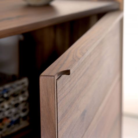 Credenza in noce o rovere massello a 2 o 3 ante