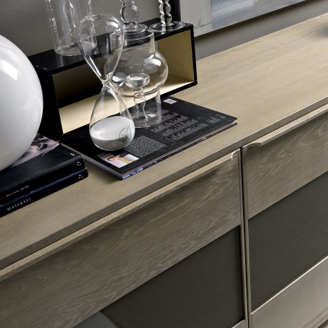 Credenza in noce o rovere massello a 2 o 3 ante