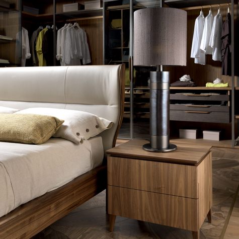 Bed side table in solid walnut