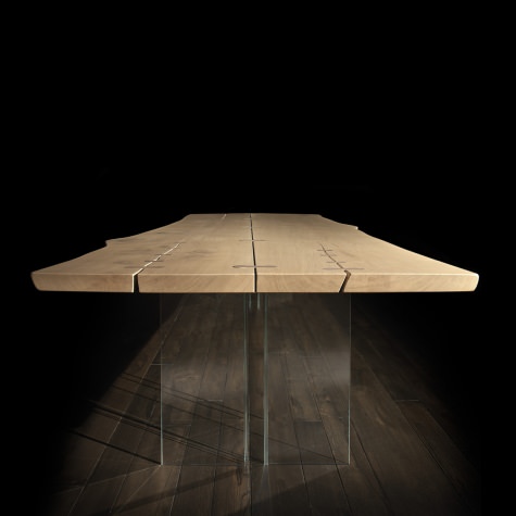 Tavolo Vero con gambe in vetro T-Glass Tavolo Vero con gambe in vetro T-Glass